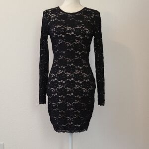 Elegant Black Lace Dress